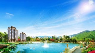 地产园林拼图图片