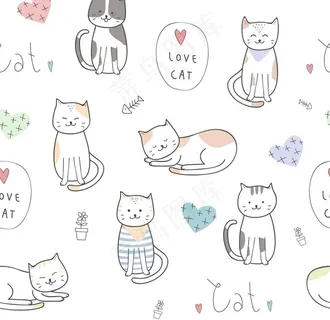 无缝卡通动物图片