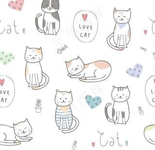 无缝卡通动物图片