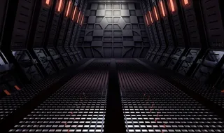 太空舱飞船内部立体钢铁机械背景图片