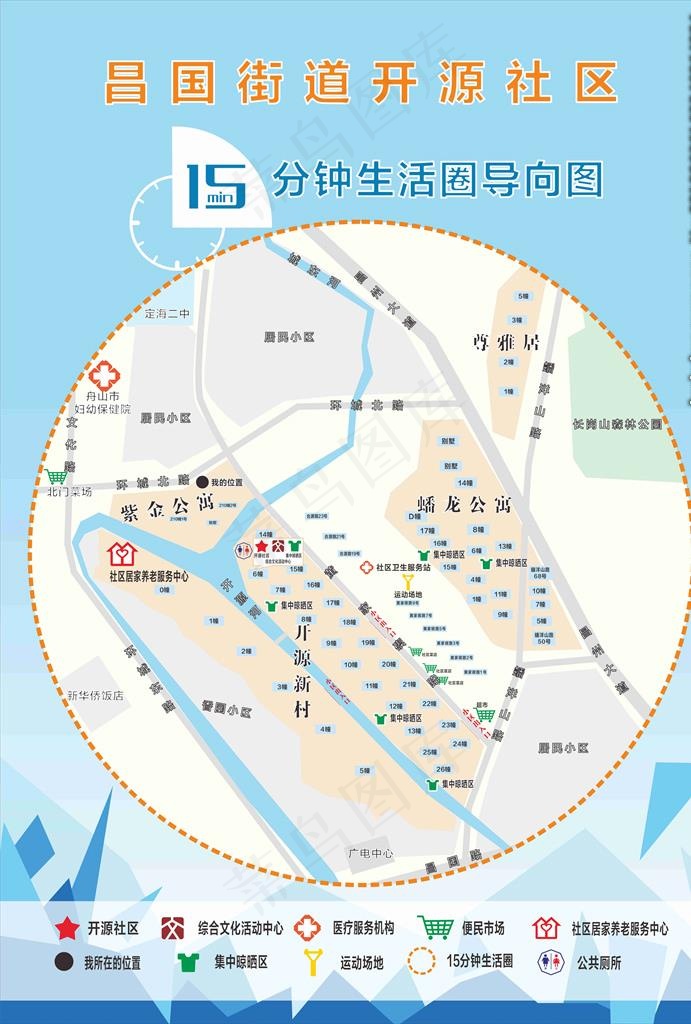 社区指示图图片cdr矢量模版下载