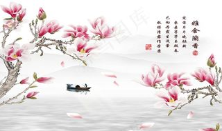 花卉背景墙图片