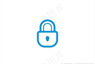 安全锁图标矢量图片