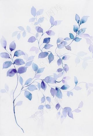 原创水彩手绘艺术花卉素材图片