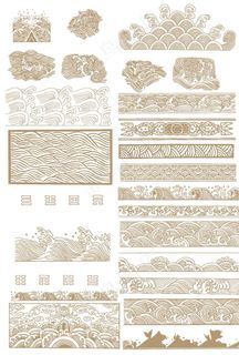 中式传统文化水纹图片