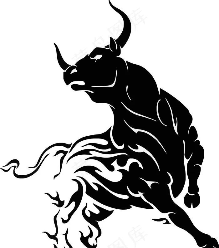 公牛图片cdr矢量模版下载