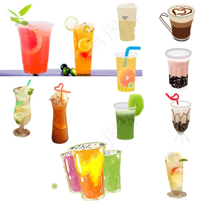 奶茶图片psd模版下载