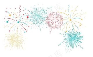 烟火礼花矢量图图片