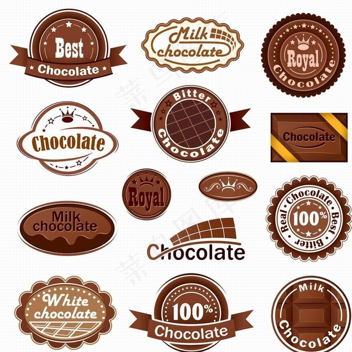 巧克力徽章标签图片