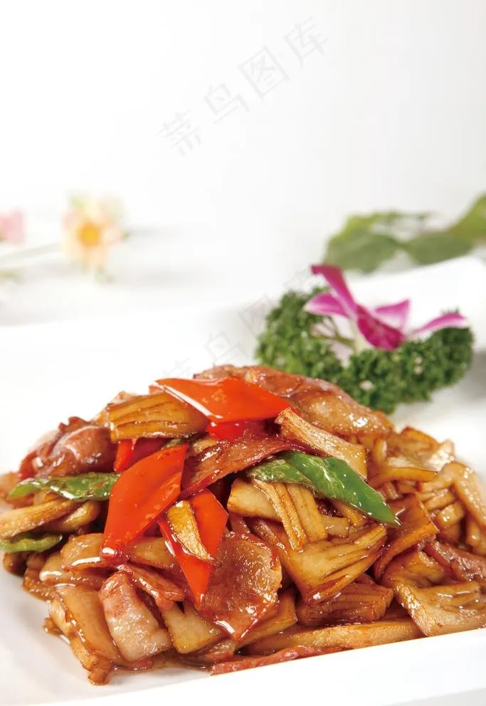 炒培根图片