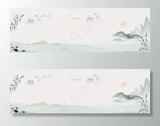 中国风山水背景图片