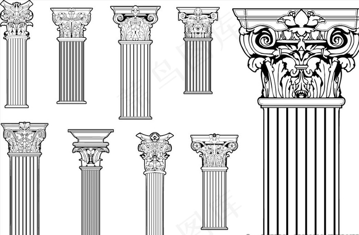 罗马柱科林斯柱式图片