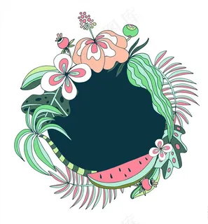 圆形花边标签图片 圆形花边标签图片