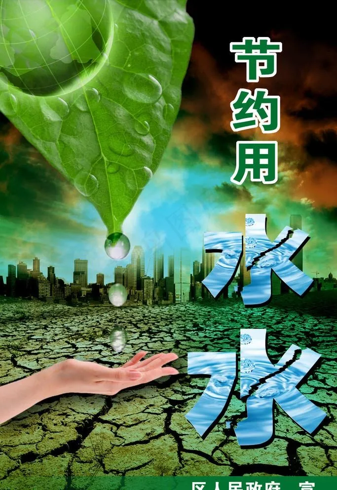 节约用水图片(1920X2880(DPI:300))psd模版下载