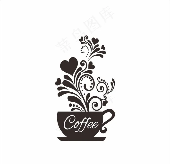咖啡 coffee墙贴图片cdr矢量模版下载