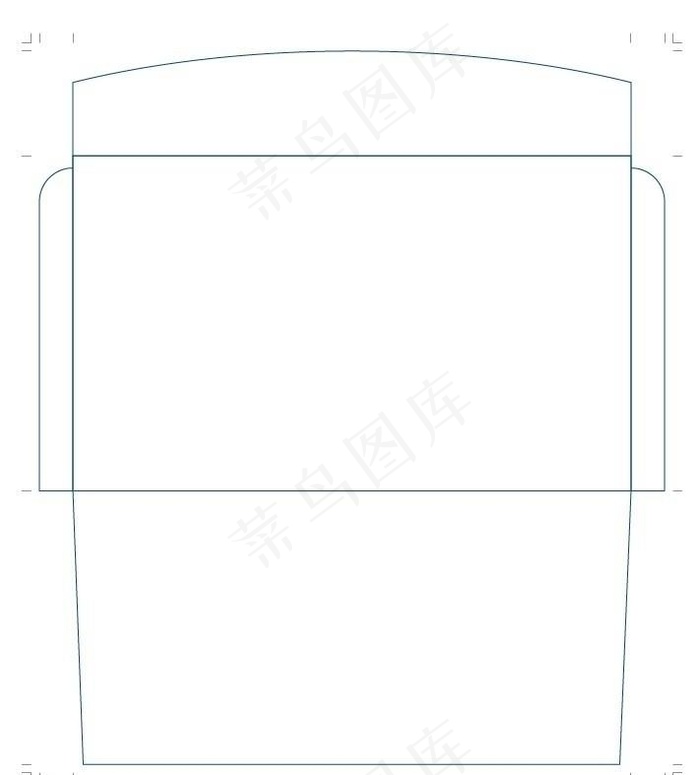 信封刀版图图片ai矢量模版下载