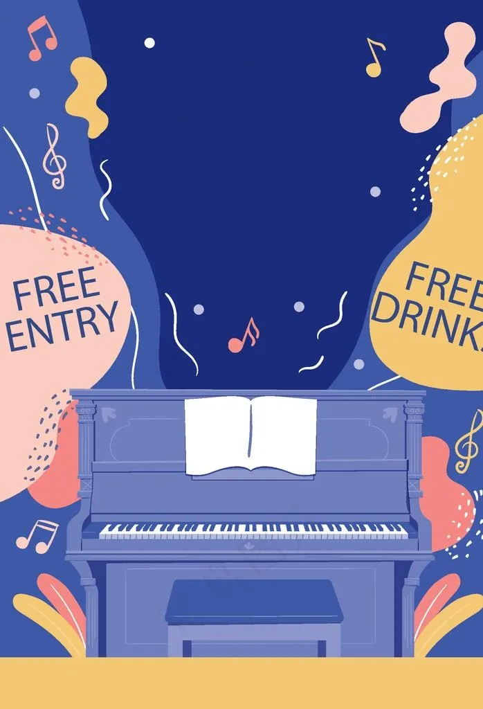 潮流音乐会海报背景图片ai矢量模版下载