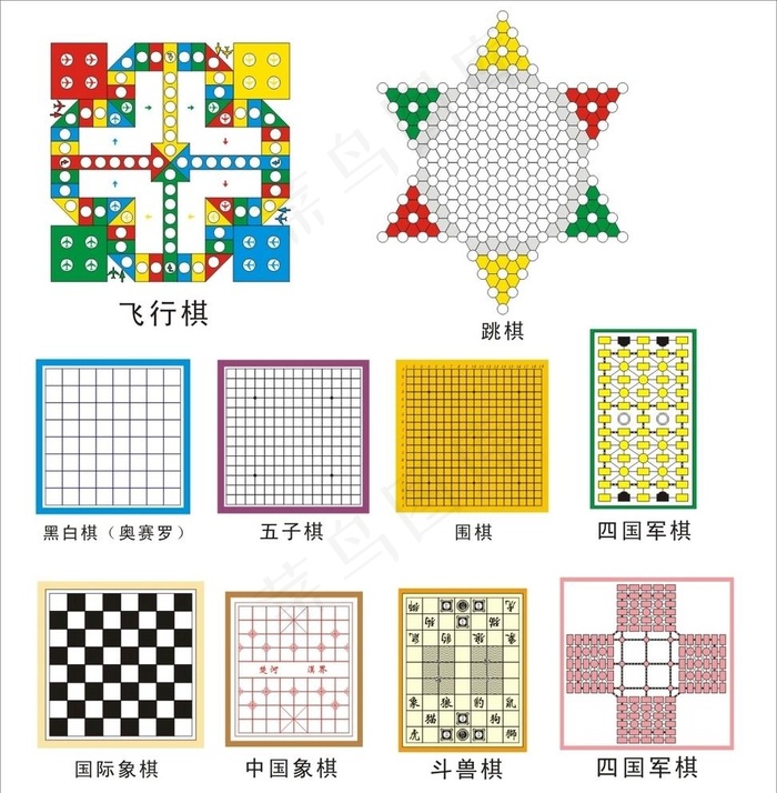 棋盘图片cdr矢量模版下载