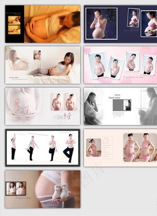 孕妇相册影楼模板图片