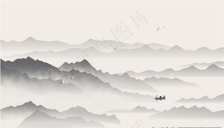 水墨山水画风景画装饰画图片