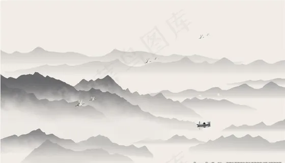 水墨山水画风景画装饰画图片 水墨山水画风景画装饰画图片