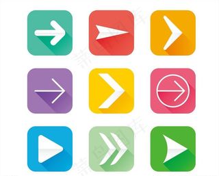 彩色箭头图标图片