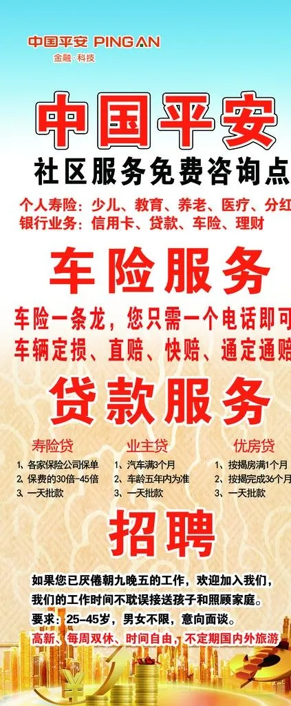 中国平安银行图片(2268X5102(DPI:72))psd模版下载