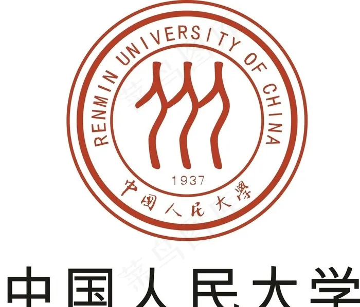 中国人民大学标志图片cdr矢量模版下载