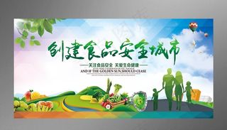 创建食品安全城市宣传展板图片