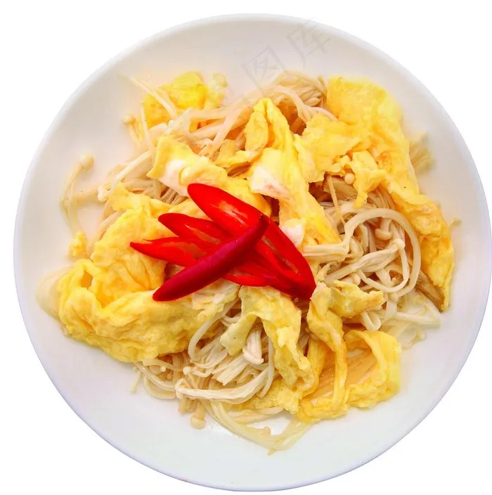 金针菇炒鸡蛋图片