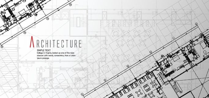 建筑线稿背景设计图片