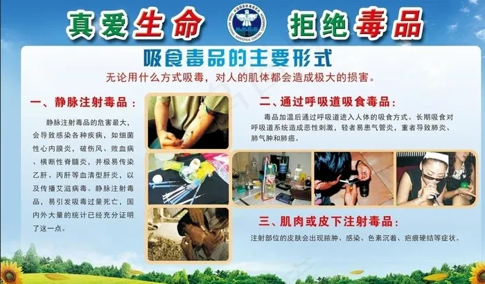 禁毒小知识图片psd模版下载