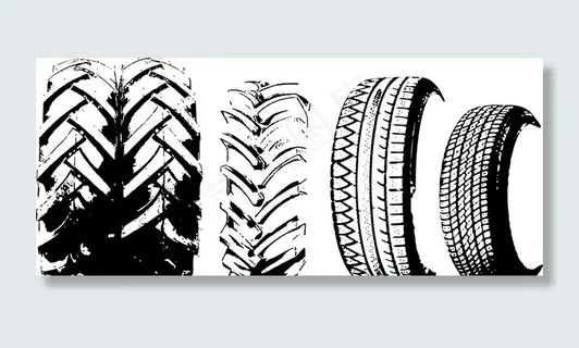 轮胎印图片