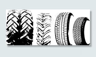 轮胎印图片