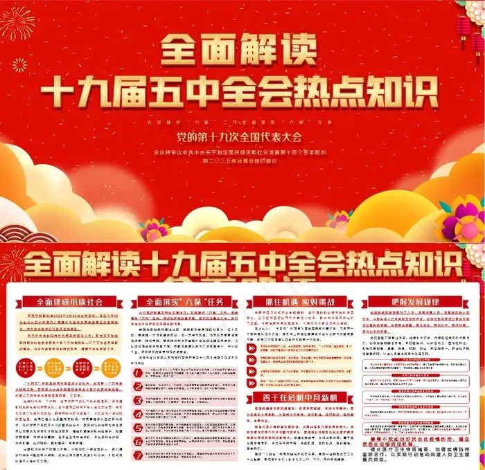 十九届五中全会图片(7087X3543(DPI:150))psd模版下载