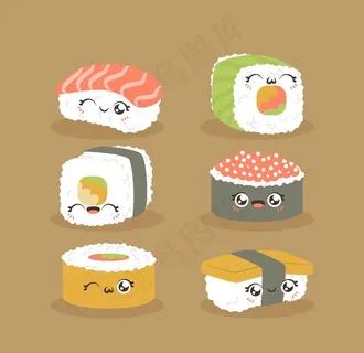 可爱寿司图片