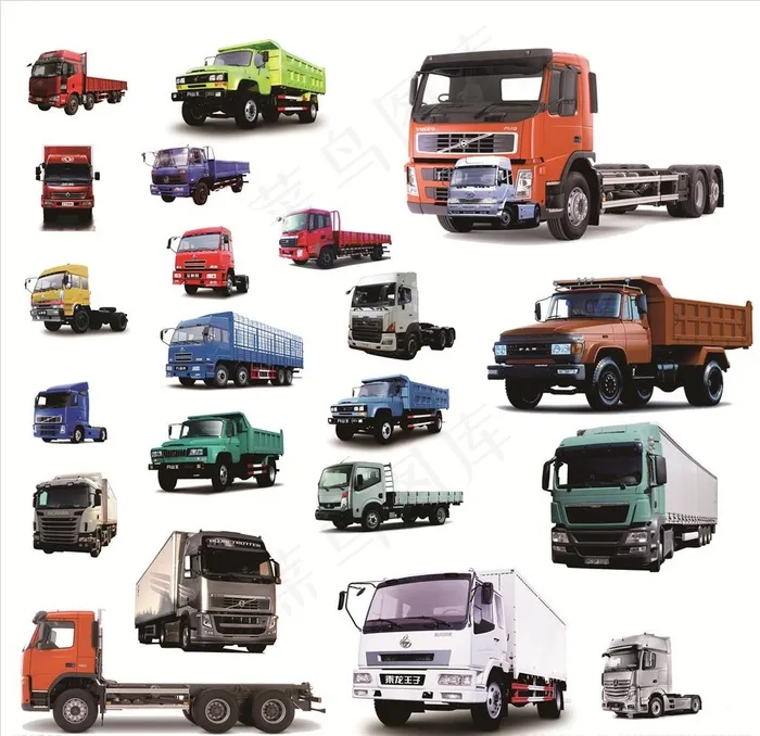 货车 卡车 拖车图片(297X210)cdr矢量模版下载