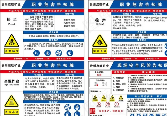 职业危害告知牌图片cdr矢量模版下载