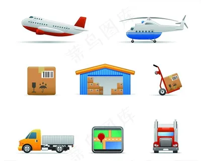矢量物流元素素材图片
