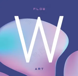 彩色渐变液体流动图片