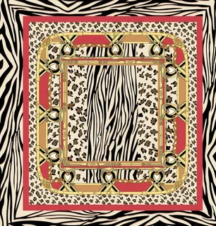 方巾 大牌 豹纹 链条图片