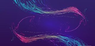 紫色科技流动线条图片