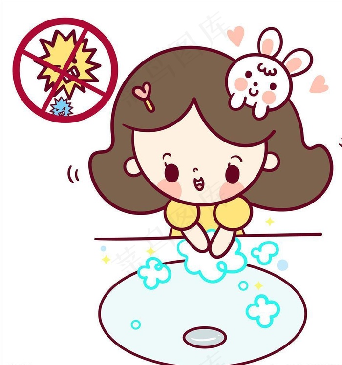 洗手灭菌图片ai矢量模版下载