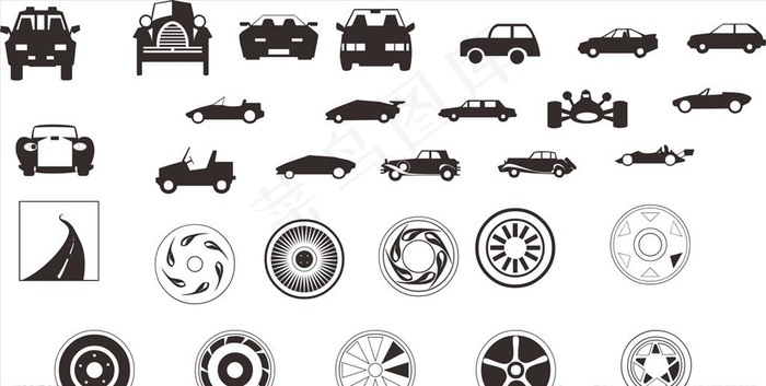 汽车图标矢量素材图片