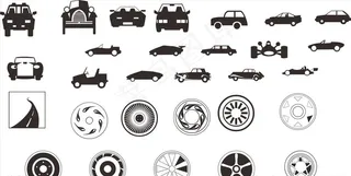 汽车图标矢量素材图片