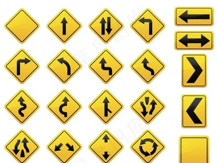交通标示 路标 指示牌 箭头图片