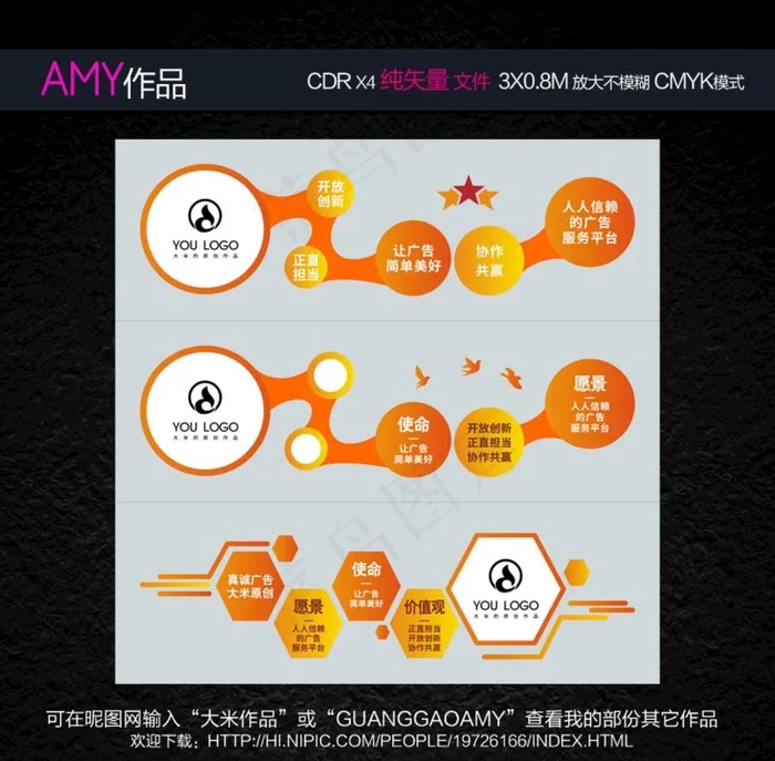 大米文化墙图片cdr矢量模版下载