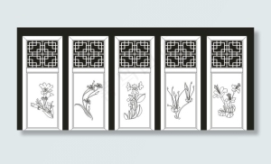 中式雕花门图片