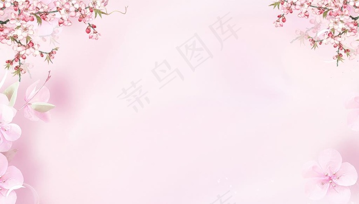 粉色桃花背景图片