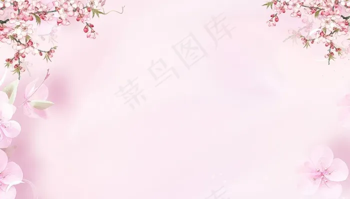 粉色桃花背景图片